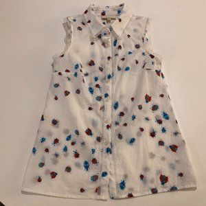 Modcloth Ladybug Sleeveless Blouse